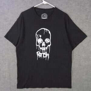 Ransom Shirt Mens Large Black Dripping Skull Graphic Made in USA Streetwear